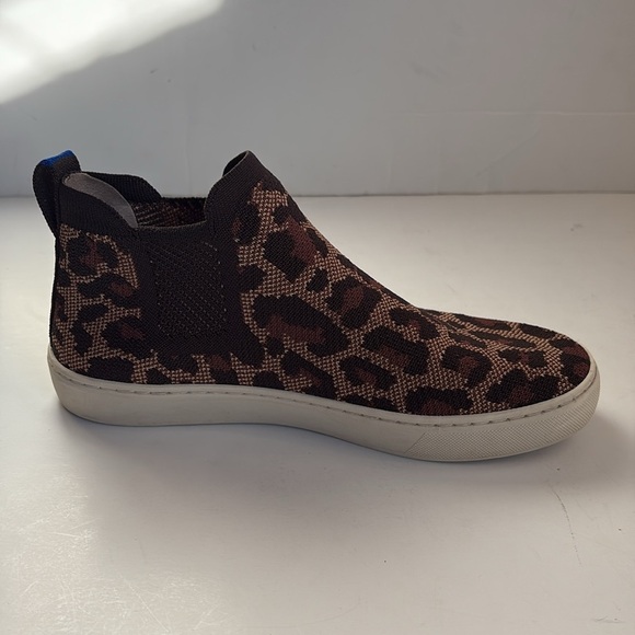 Rothy’s leopard animal print hi top sneaker chelsea boot wild cat slip on - Picture 11 of 16
